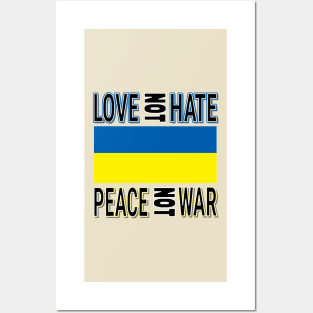 IN SUPPORT OF THE PEOPLE OF UKRAINE - FLAG OF UKRAINE DESIGN FOR STICKERS, HATS Posters and Art